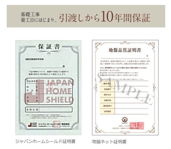 【point5】品質保証
基礎工事着工日にはじまり、引渡しから10年間保証致します。