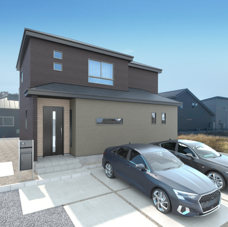 【外観】
外観完成イメージ ※現地写真パース合成したものです