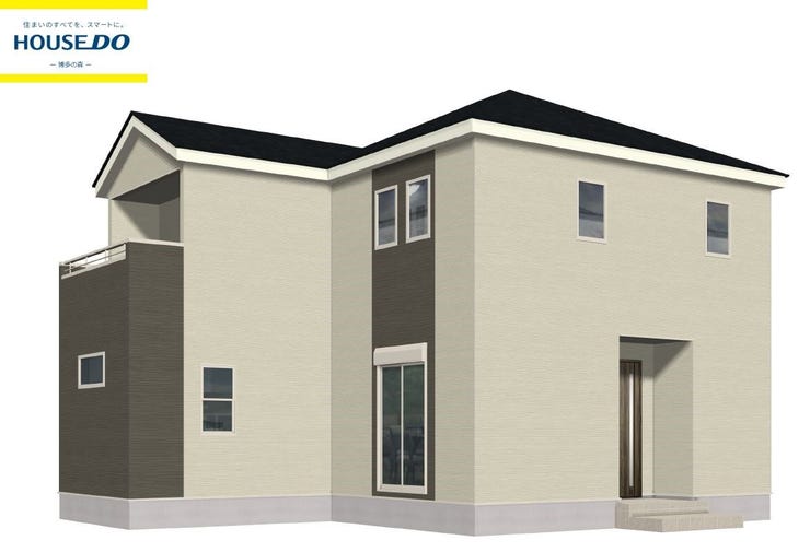 【外観】
完成イメージです。
2026年8月完成予定♪
◎コンビニ・スーパまで徒歩10分以内
◎パントリーやファミリークローク・WICなど収納充実♪