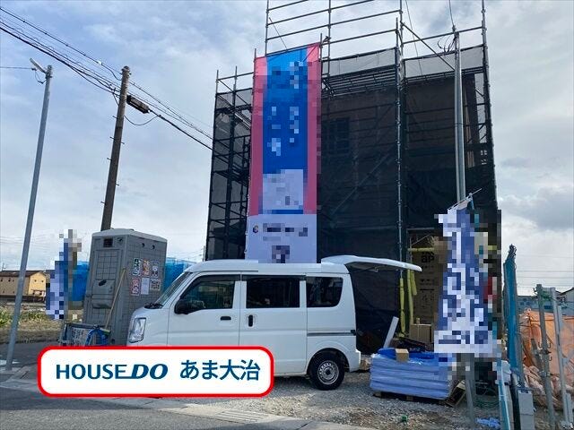 【外観】
お車を使っての名古屋市内への移動にもスムーズな大治町長牧エリア。2026年2月完成予定の4LDK新築戸建てが登場です。