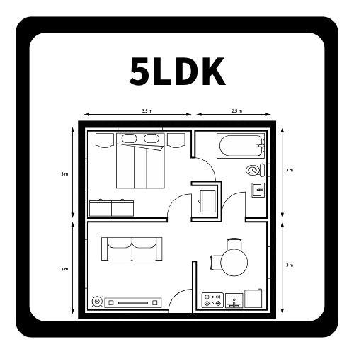 ゆとりの6LDK。家族が多い方や在宅ワークにも最適です。