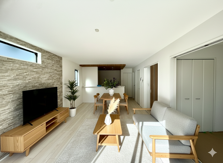 【Living】こちらの画像はAIによる家具イメージです。お部屋の雰囲気を感じてみてください♪