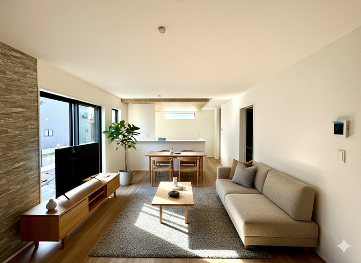 【Living】こちらの画像はAIによる家具イメージです。お部屋の雰囲気を感じてみてください♪