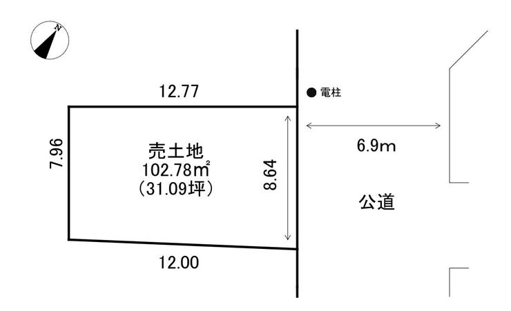 【区画図】
江戸川区東小岩3丁目 売土地区画図
