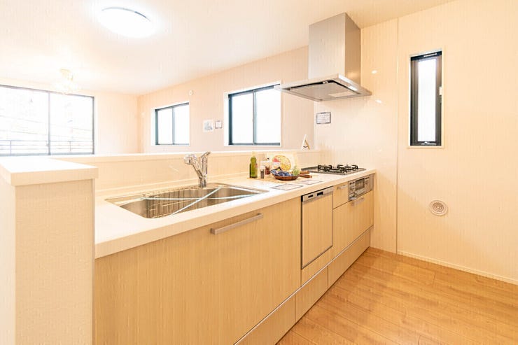 施工例 開放感たっぷりのキッチン!!お料理するのも楽しくなりそうですね