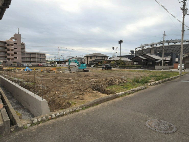 分譲予定地全体を北東側より撮影 2025.12.17