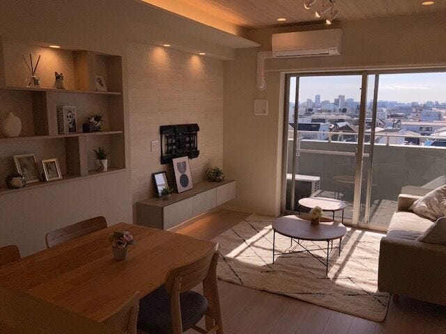 南東向きで明るい室内