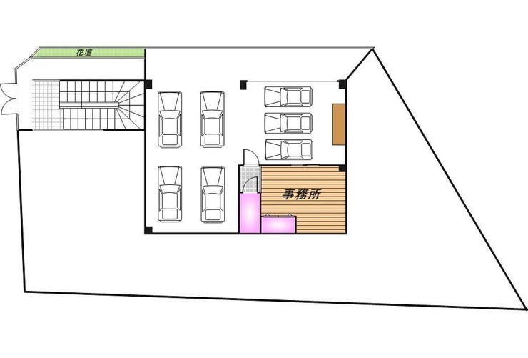 1階 駐車場・事務所