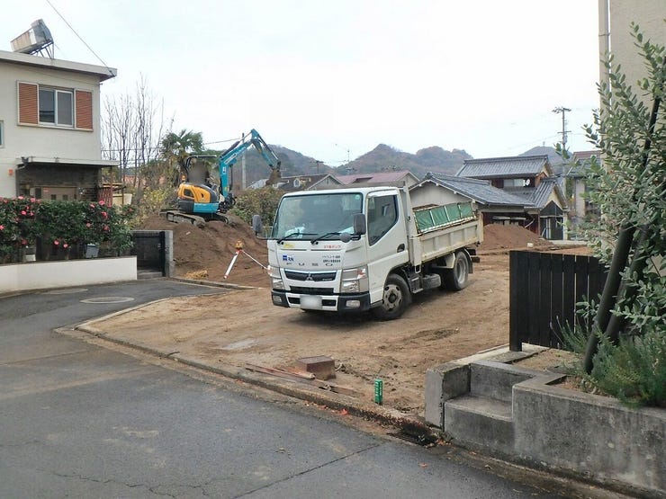 【外観】
分譲予定地全体を南東側より撮影 2025.12.24 雨天時
