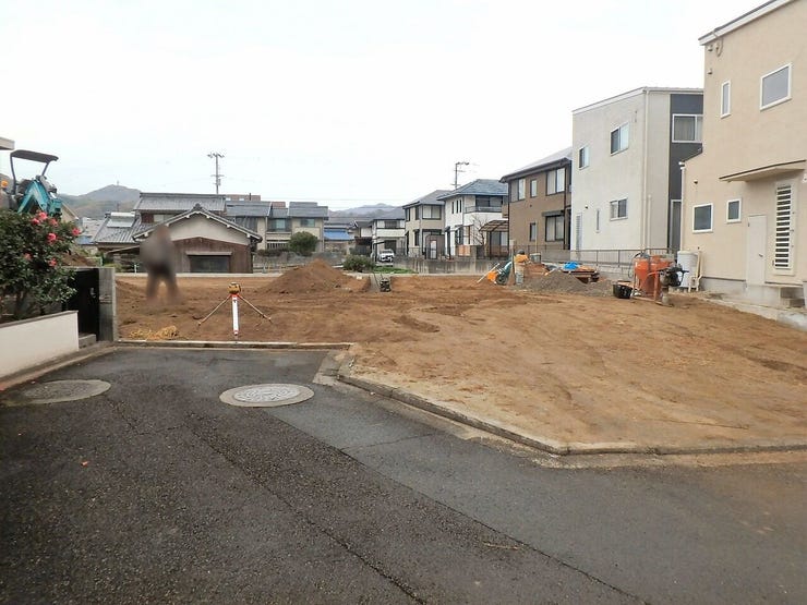 分譲予定地全体を南側より撮影 2025.12.24 雨天時