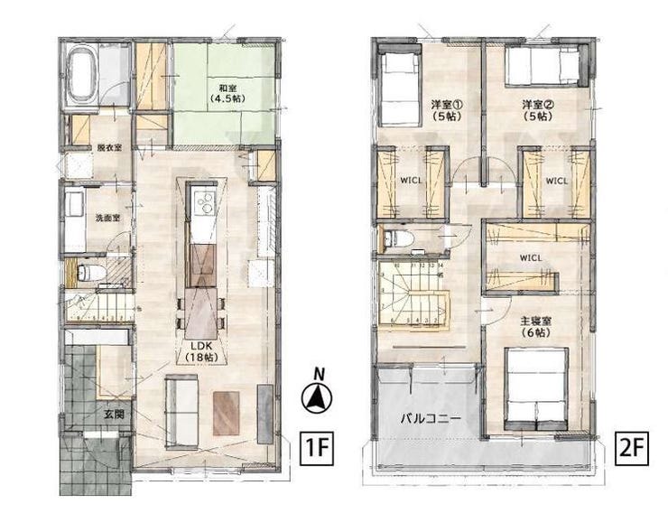 【間取り】
【2026年3月中旬完成予定】