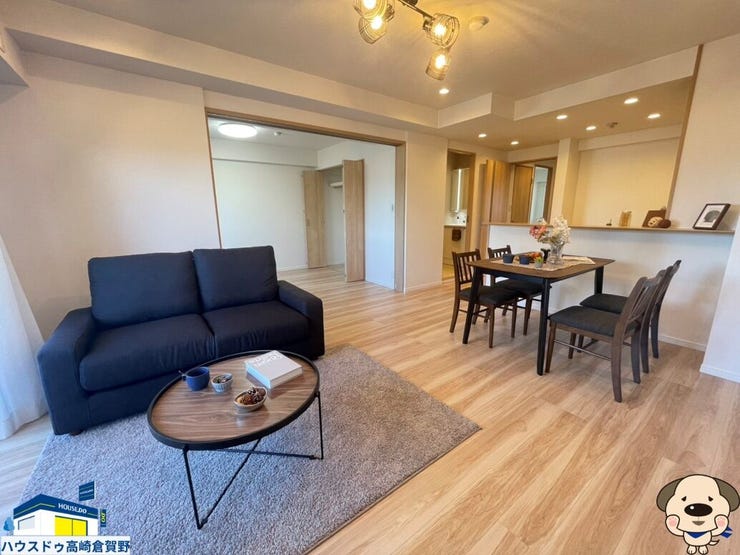 開放感のある広々としたリビング。