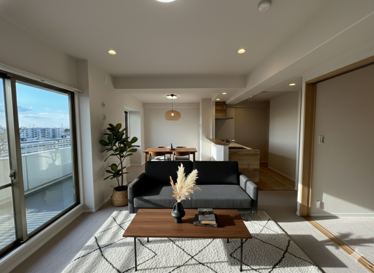 【Living】こちらの画像はAIによる家具イメージです。お部屋の雰囲気を感じてみてください♪