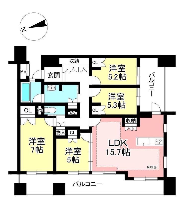 【間取り】
【見学予約受付中】現地をご覧いただき、周辺環境なども一緒にご確認いただけます!