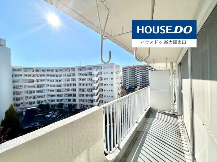 南東向きのバルコニー