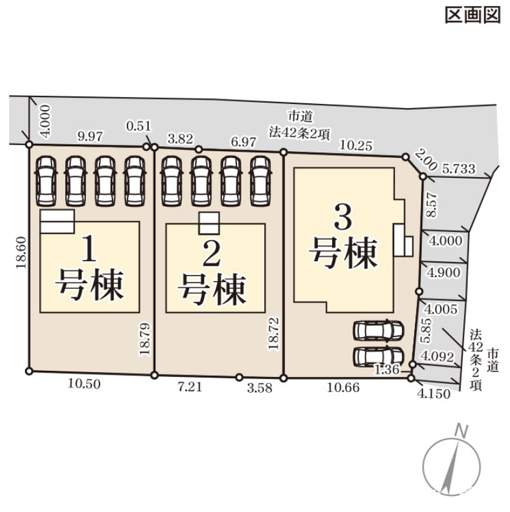 ■□■全区画図■□■
土地面積:208.63㎡
建物面積:97.71㎡