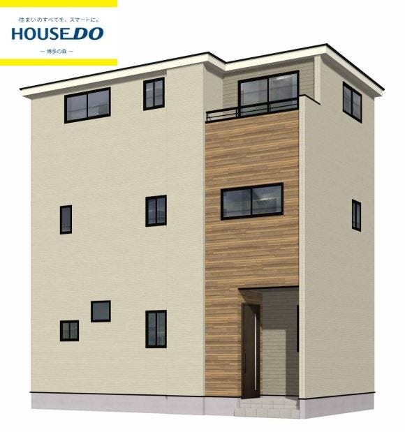 【外観】
2号棟完成イメージです♪
2026年3月完成予定
◎1階にファミリークローク
◎3階建て
◎南向きバルコニー