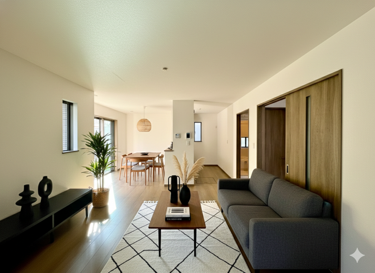 【Living】こちらの画像はAIによる家具イメージです。お部屋の雰囲気を感じてみてください♪