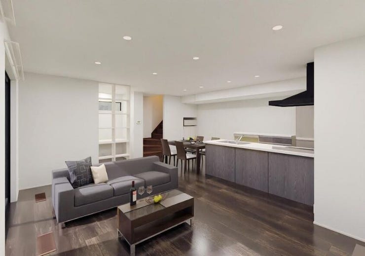 圧迫感を感じさせない心地よい空間。明るさとゆとりに包まれながら、家族それぞれが思い思いにくつろげる、毎日の疲れをやさしく癒してくれる場所です。