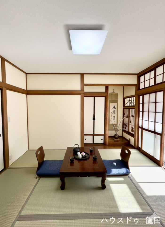 ■□■和室■□■
和を感じられるお部屋で、
心落ち着く時間を。
※家具を入れたイメージ写真です