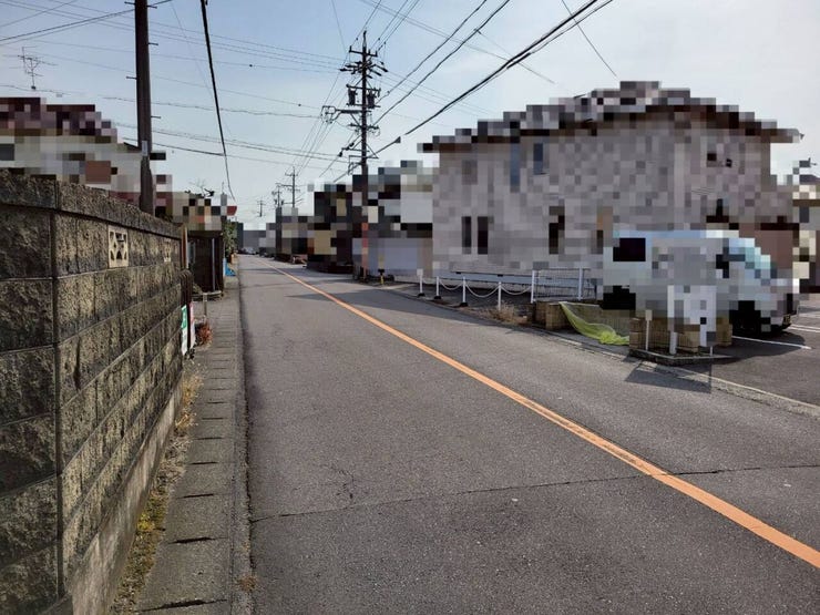 北側前面道路 東方面