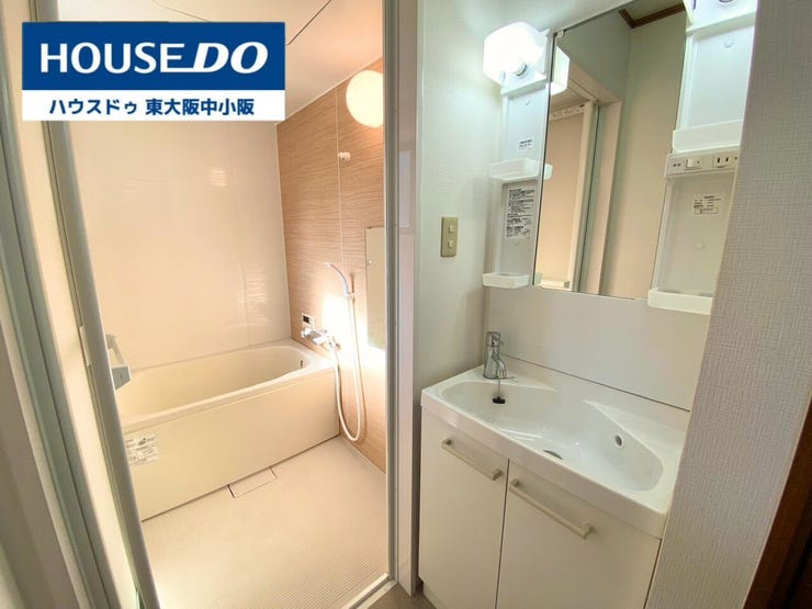 綺麗な洗面スペース
白基調で清潔感あり