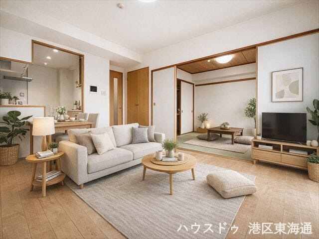 【リビング】
※写真はイメージです。
実際の写真に家具や調度品をCG合成したものです。
(家具等は販売に含まれておりません。)