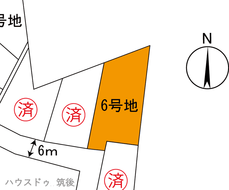 敷地面積109.41坪の広々区画。建物配置や庭づくりなど、敷地の広さを活かしたプランが検討できます。