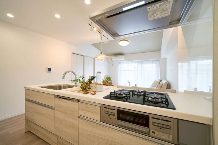 機能性に優れたオシャレな対面式のシステムキッチン!食洗機付き♪