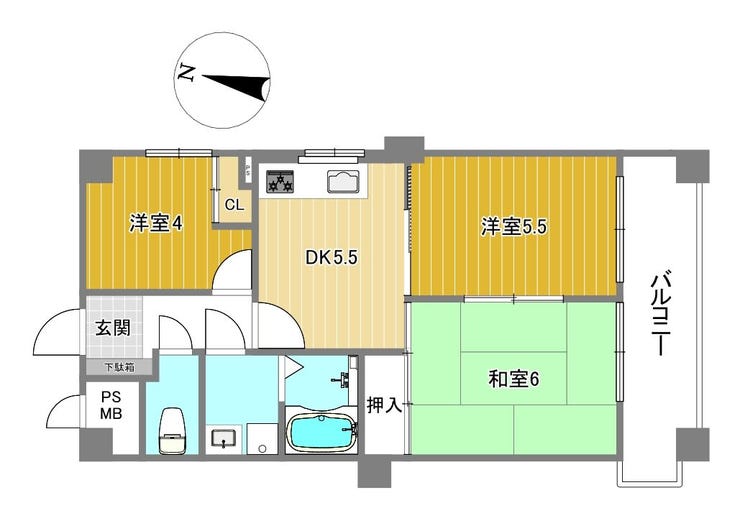 【間取り】
★室内リフォーム済!随時ご見学にご対応可能ですのでお気軽にお申し付け下さい♪
