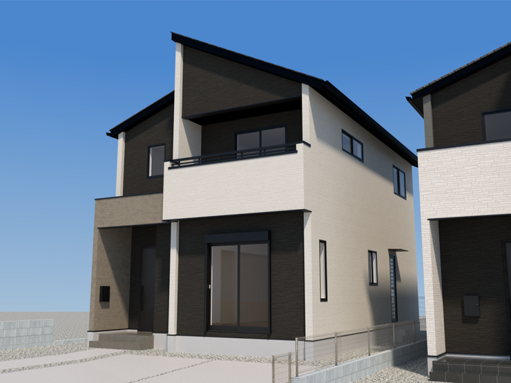 【糟屋郡志免町桜丘 新築戸建】■駐車スペースは3台分。お車の出し入れしやす並列駐車。