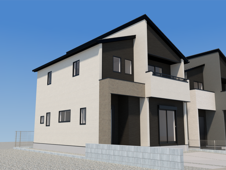 【糟屋郡志免町桜丘 新築戸建】■駐車スペースは3台分。お車の出し入れしやす並列駐車。