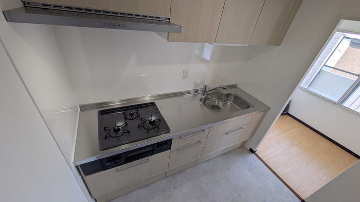 お料理しやすい三口コンロ