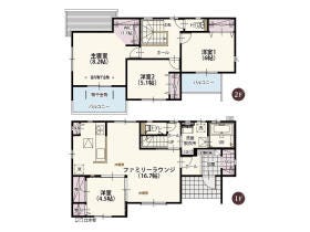 【横尾材木店】建物プラン例
建物総額1980万円
建物面積103.30㎡
他立地条件により別途工事費用が発生する場合がございます。
またご要望に応じたプラン作成も可能となります。