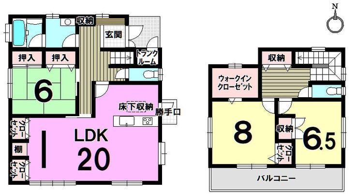 【間取り】
【福岡市東区舞松原 リフォーム済中古戸建】最大120万円を助成♪子育て世帯市内引越し応援助成金(福岡市)の対象物件です。