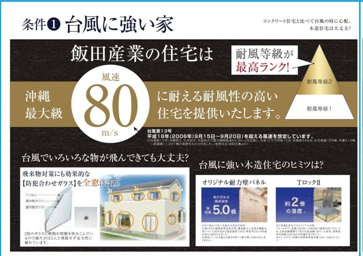 台風に強い!