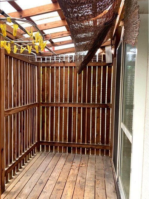 ウッドデッキもお洒落です。