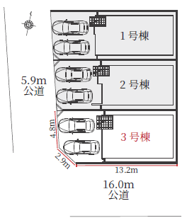 【陽当り・開放感に恵まれた南西角地】
西日と南からの光を長く採り入れられる、一日中明るい住まいが実現します。
開放感抜群の角地で通風も良好で明るいLDKが魅力的な立地です。
