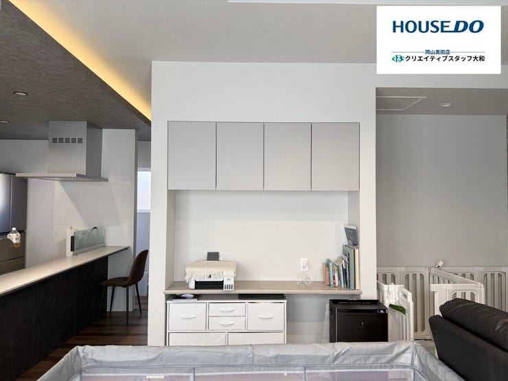 LDK内のスタディスペース。お子様の宿題を見たり、在宅ワークをしたりと活用できます☆