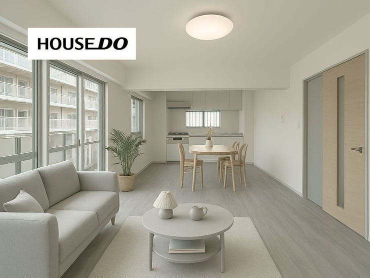 【リビング】
広々LDK18帖!家具を置いてもゆとりのある広さです♪
※AIでインテリアを配置したイメージ図です