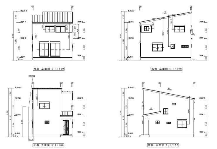 【外観パース】
立面図
