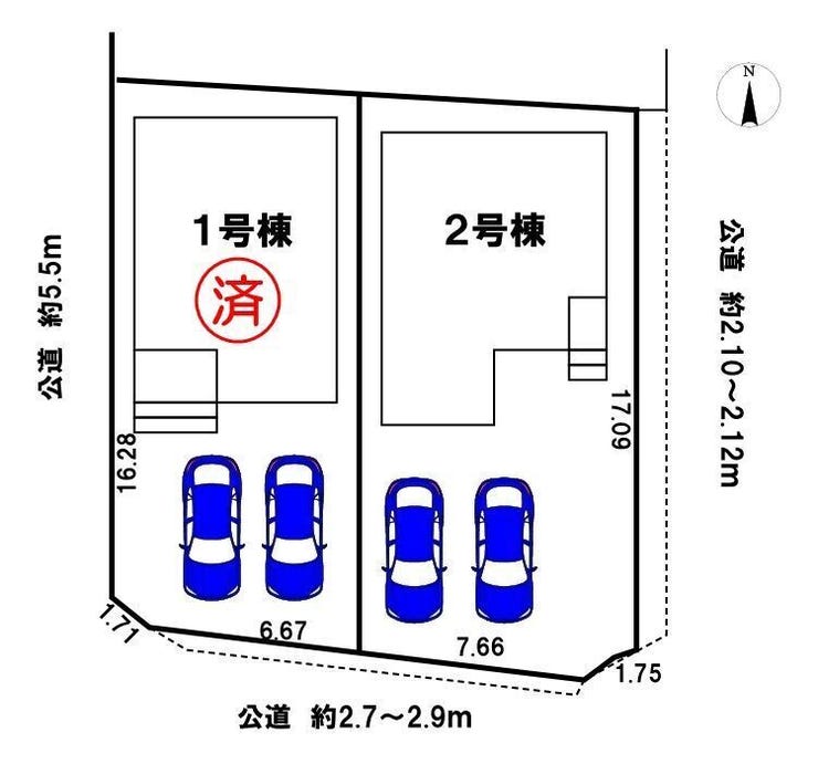 【区画図】
2号棟