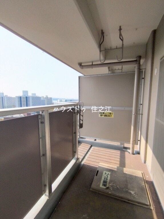 西向きバルコニーです