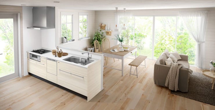 タカラスタンダード製のシステムキッチンに交換予定!
※画像はイメージとなります。食洗器は付属いたしません。