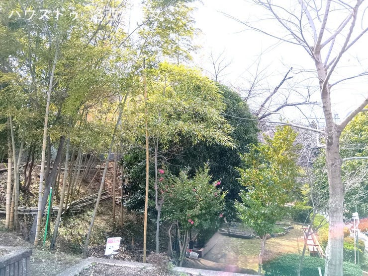 隣地の竹林の中に公園もあります