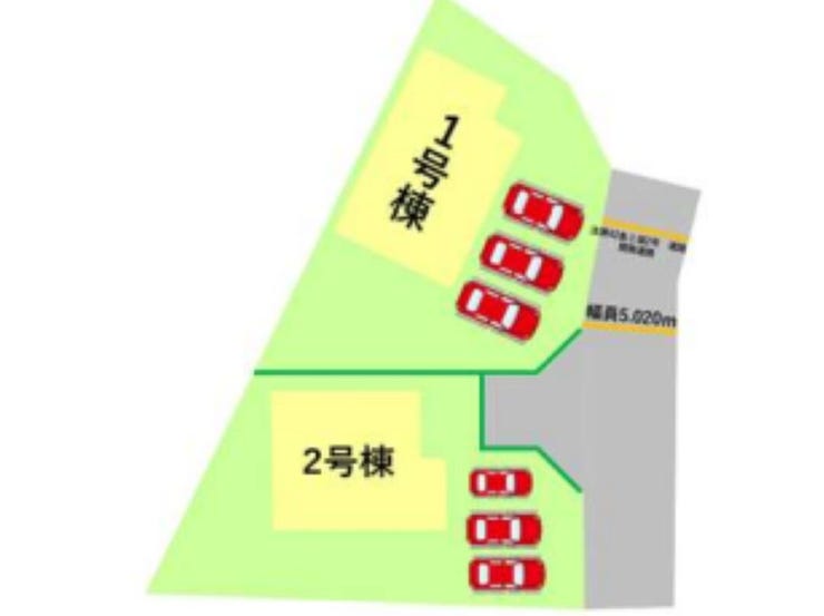 ■2号棟、車3台駐車可能■