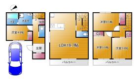 【間取り図】
4LDKプラン対応で、ご家族それぞれの個室を確保しやすい間取りです。LDKを中心に家族が自然と集まり、在宅ワークや収納重視などご希望に合わせてフリープランで図面相談も可能です。