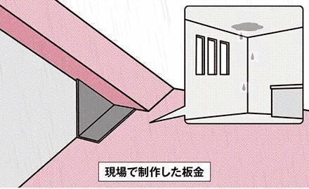 06.板金
棟違いの屋根と屋根を繋ぐ板金も工場で同一規格で製造したものを用います。