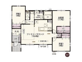 【横尾材木店】建物プラン例
建物総額1990万円
建物面積87.20㎡
他立地条件により別途工事費用が発生する場合がございます