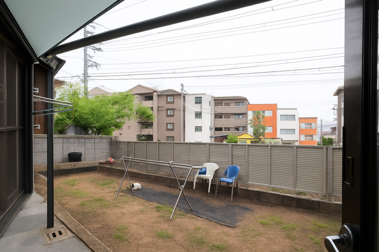 コンパクトなお庭付き★
お洗濯干しやお子さまのプレイゾーンとしてなど…幅広くご利用いただけます!